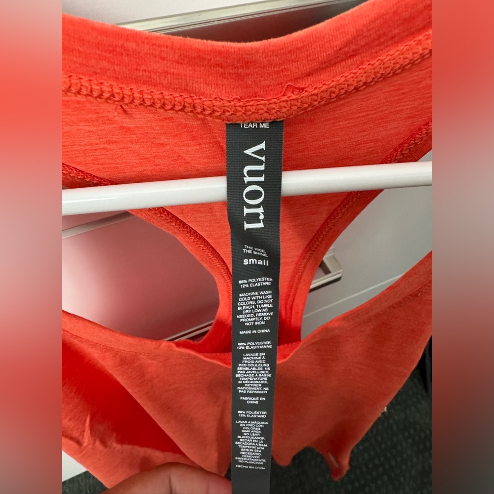 Vuori Women's Orange Tank Top - Picture 2 of 6